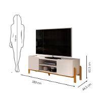 Bancada Para Tv Até 65 Polegadas 2 Portas Cher Off White Cedro- Mabe Magazine - 7