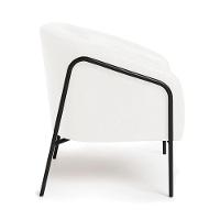 Poltrona Sala Industrial Alta Preto Kit 2 Stella Sintético Pu D03 - D'rossi Branco - 6