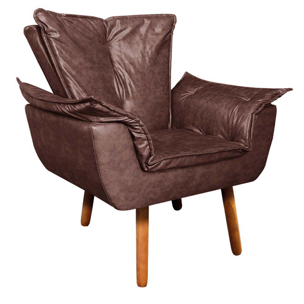 Kit 1 Namoradeira e 1 Poltrona Opala Corano Marrom - Drossi - 2