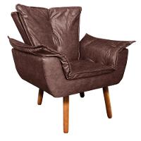 Kit 1 Namoradeira e 1 Poltrona Opala Corano Marrom - Drossi - 2