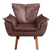 Kit 1 Namoradeira e 1 Poltrona Opala Corano Marrom - Drossi