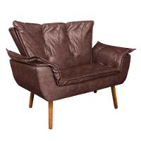 Kit 1 Namoradeira e 1 Poltrona Opala Corano Marrom - Drossi - 8