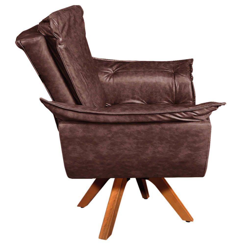 Kit 01 Namoradeira E 02 Poltronas Opala Corano Marrom - 6