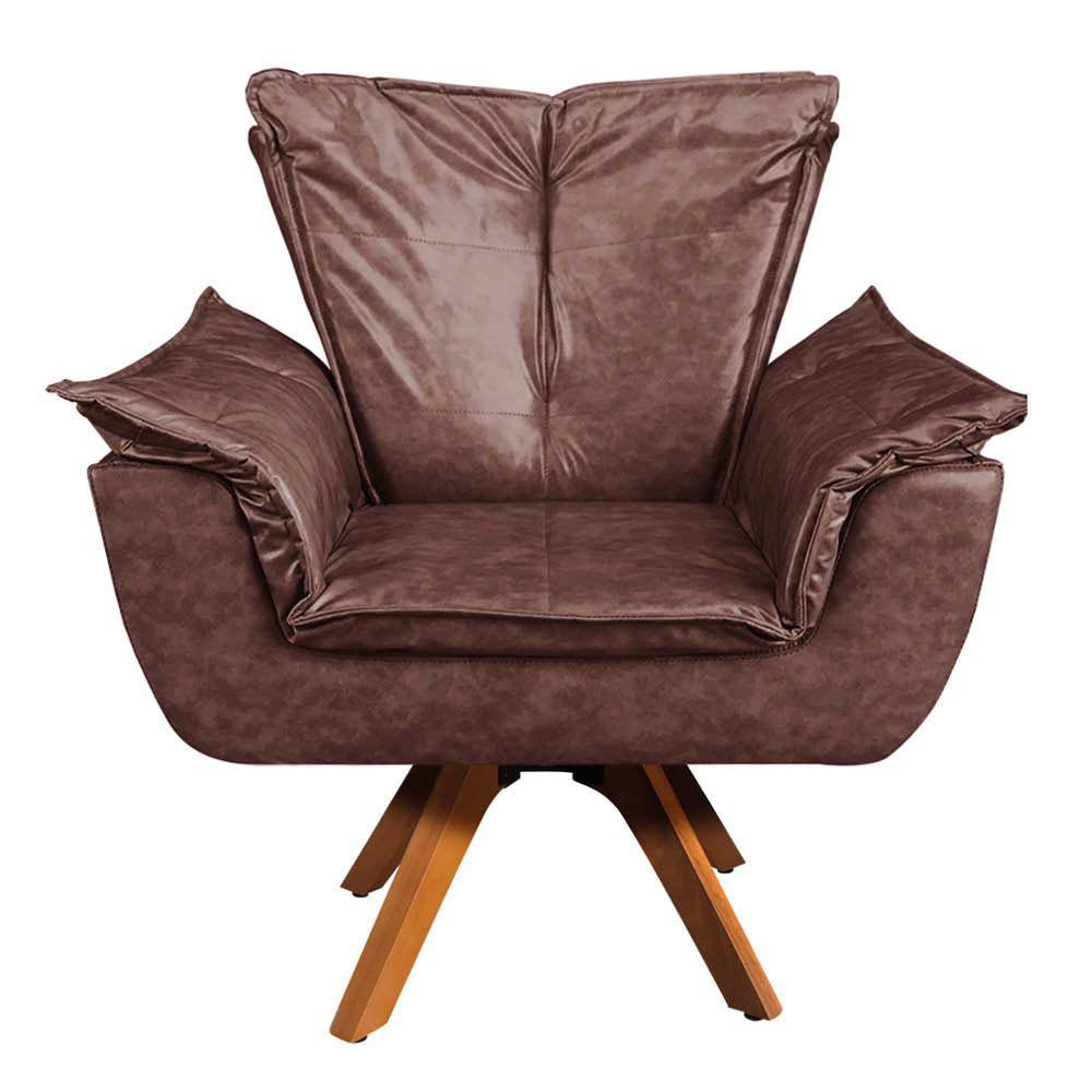 Kit 01 Namoradeira E 02 Poltronas Opala Corano Marrom - 8