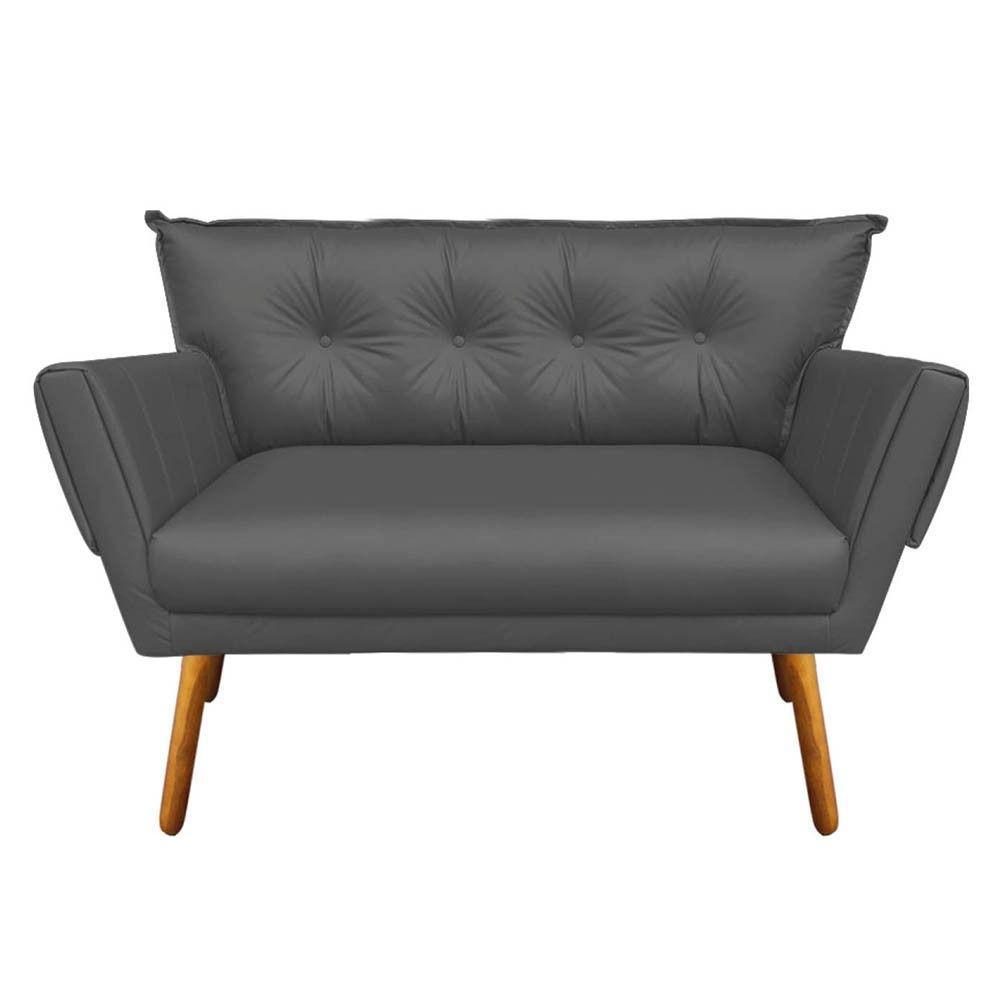 Kit 1 Namoradeira e 1 Poltrona Giratória Anitta Grafite - 3