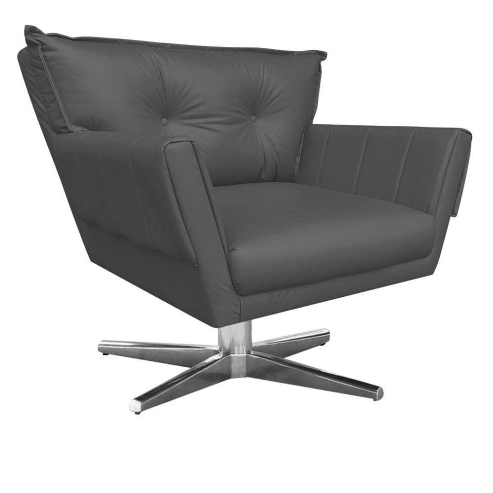 Kit 1 Namoradeira e 1 Poltrona Giratória Anitta Grafite - 8