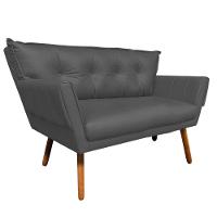 Kit 1 Namoradeira e 1 Poltrona Giratória Anitta Grafite - 2