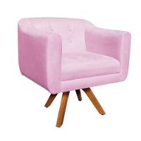 Kit 02 Poltronas Giratória Julia Rosa Bebê - 1