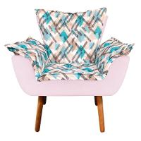 Kit 1 Namoradeira 2 Poltronas E 2 Puffs Opala Composê Suede - 6