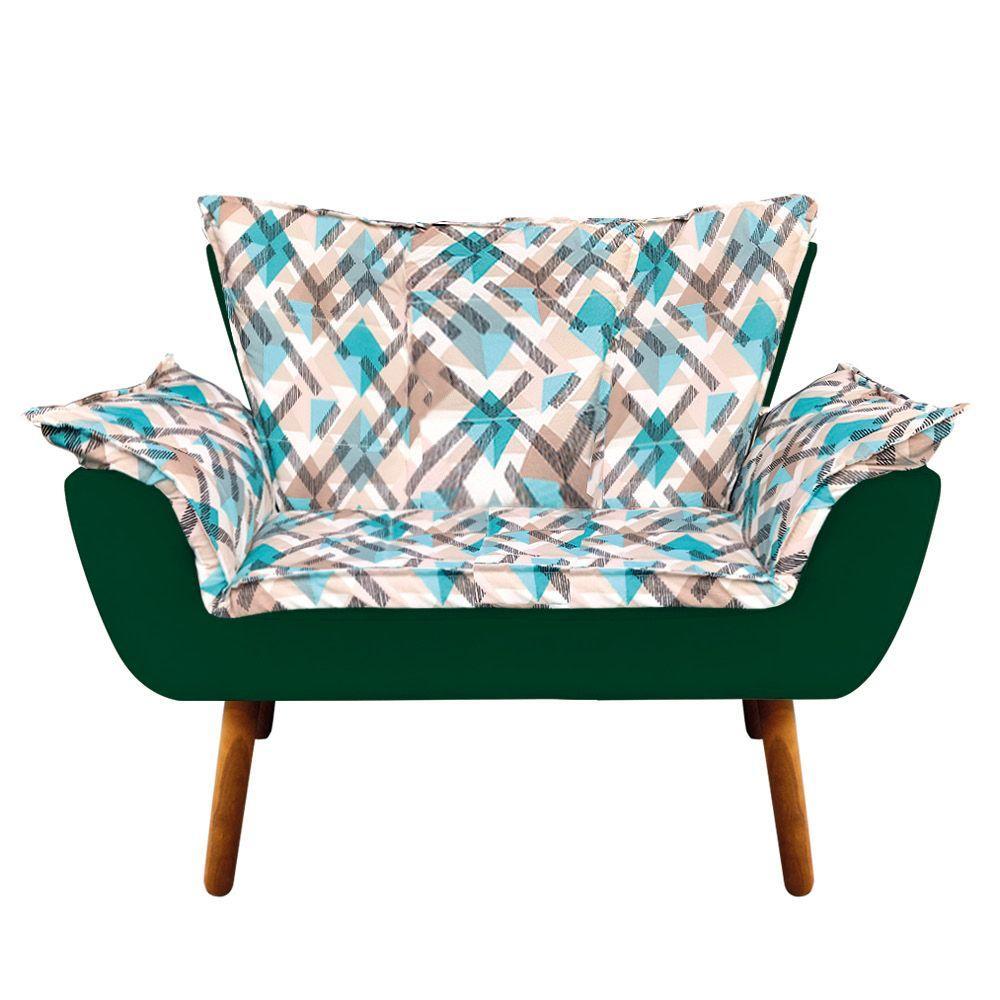 Kit 1 Namoradeira 2 Poltronas E 2 Puffs Opala Composê Suede - 5