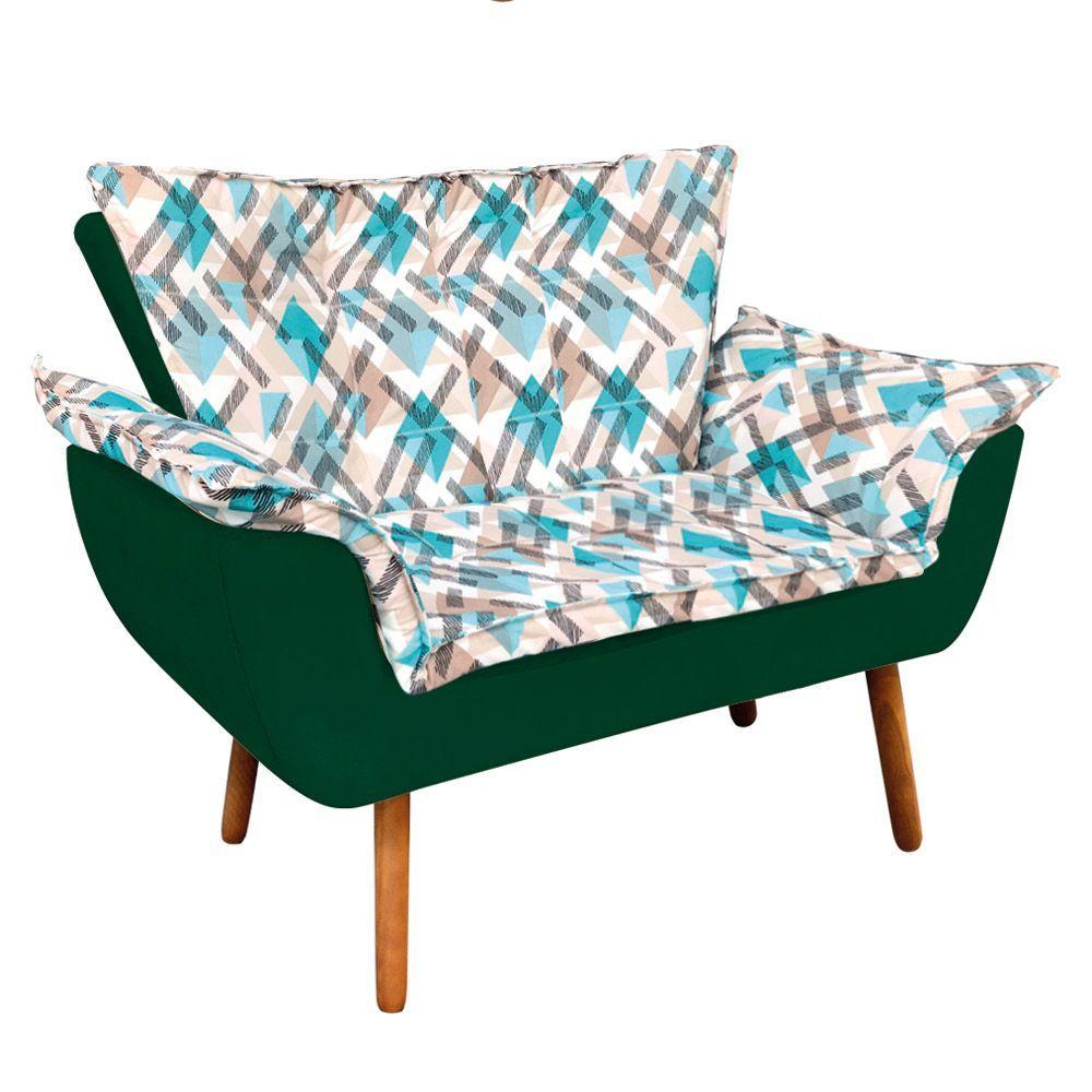 Kit 1 Namoradeira 2 Poltronas E 2 Puffs Opala Composê Suede - 8