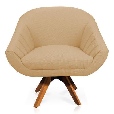 Poltrona Giratória Giovana Linho Areia A27