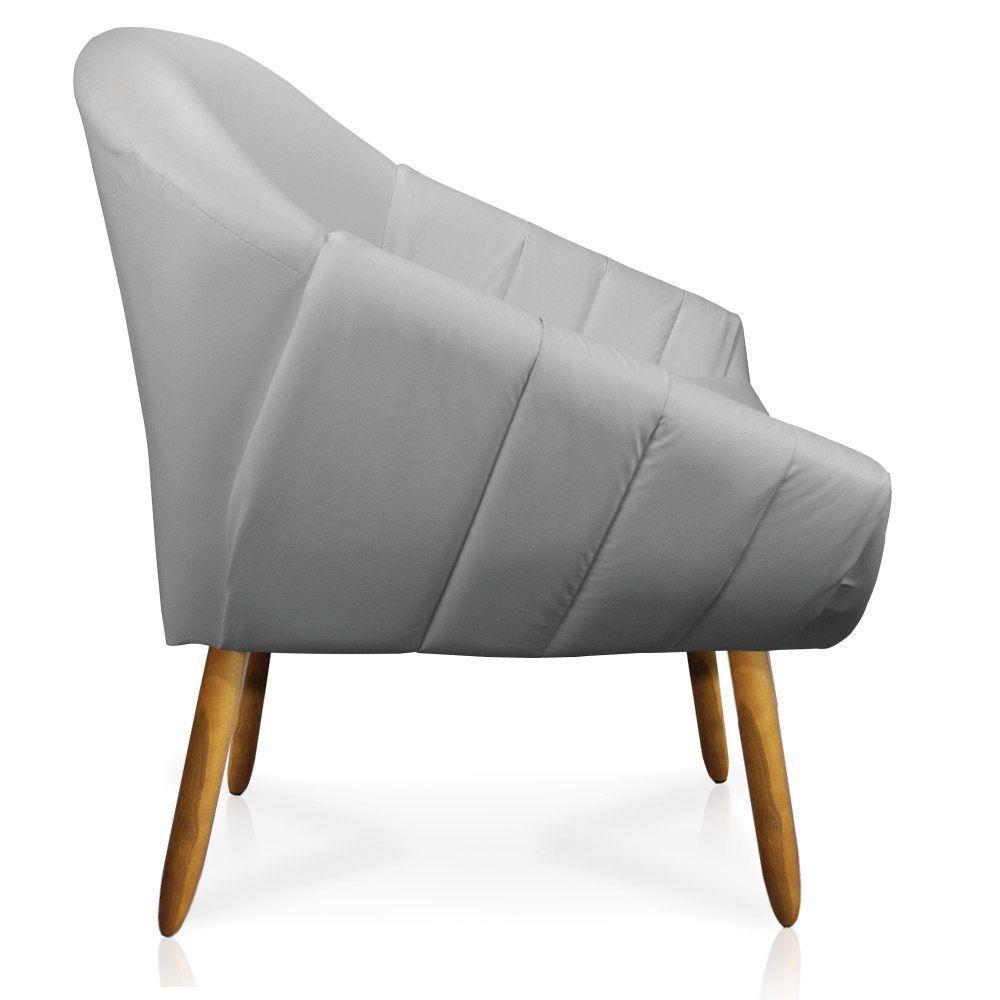 Kit 02 Poltronas Giovana Corino Castanho Cinza - 4