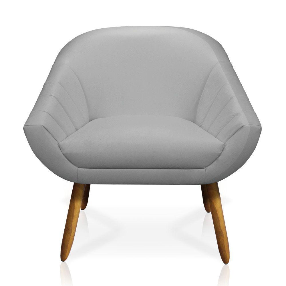 Kit 02 Poltronas Giovana Corino Castanho Cinza - 6