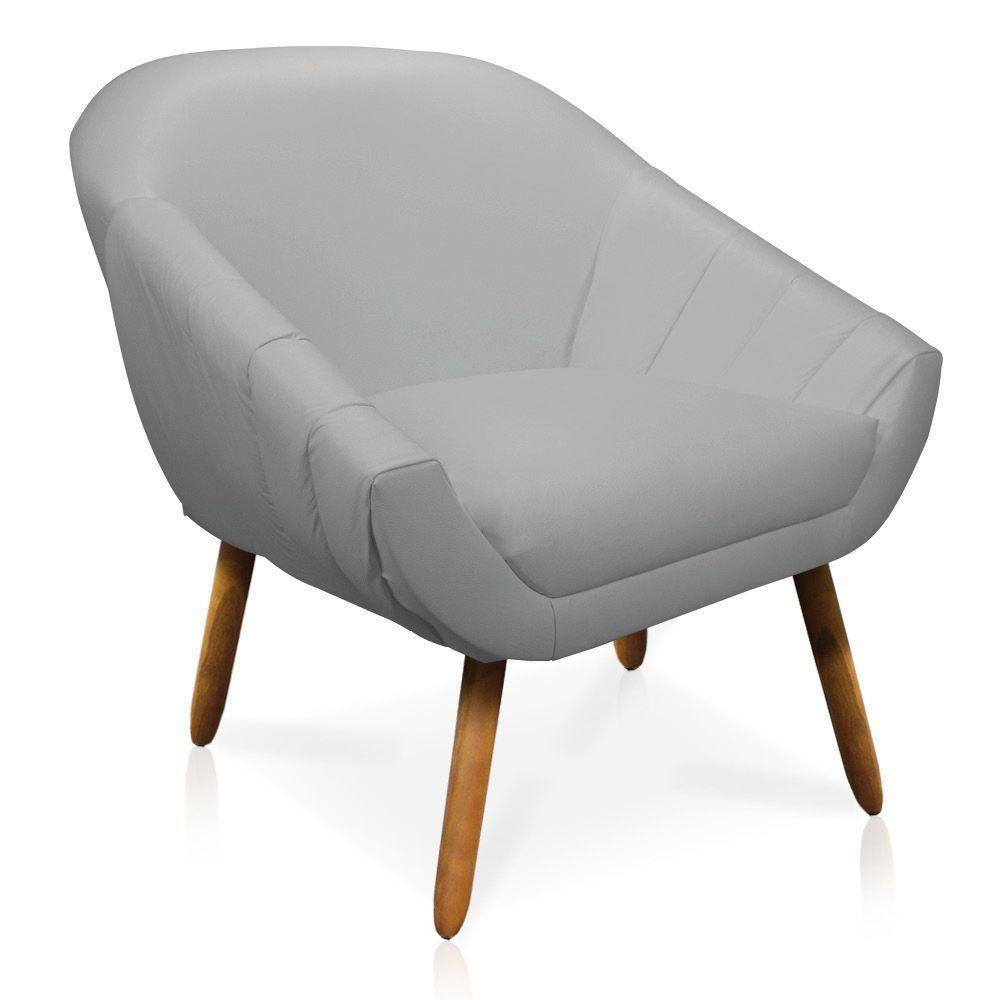 Kit 02 Poltronas Giovana Corino Castanho Cinza - 7