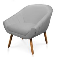 Kit 02 Poltronas Giovana Corino Castanho Cinza - 5