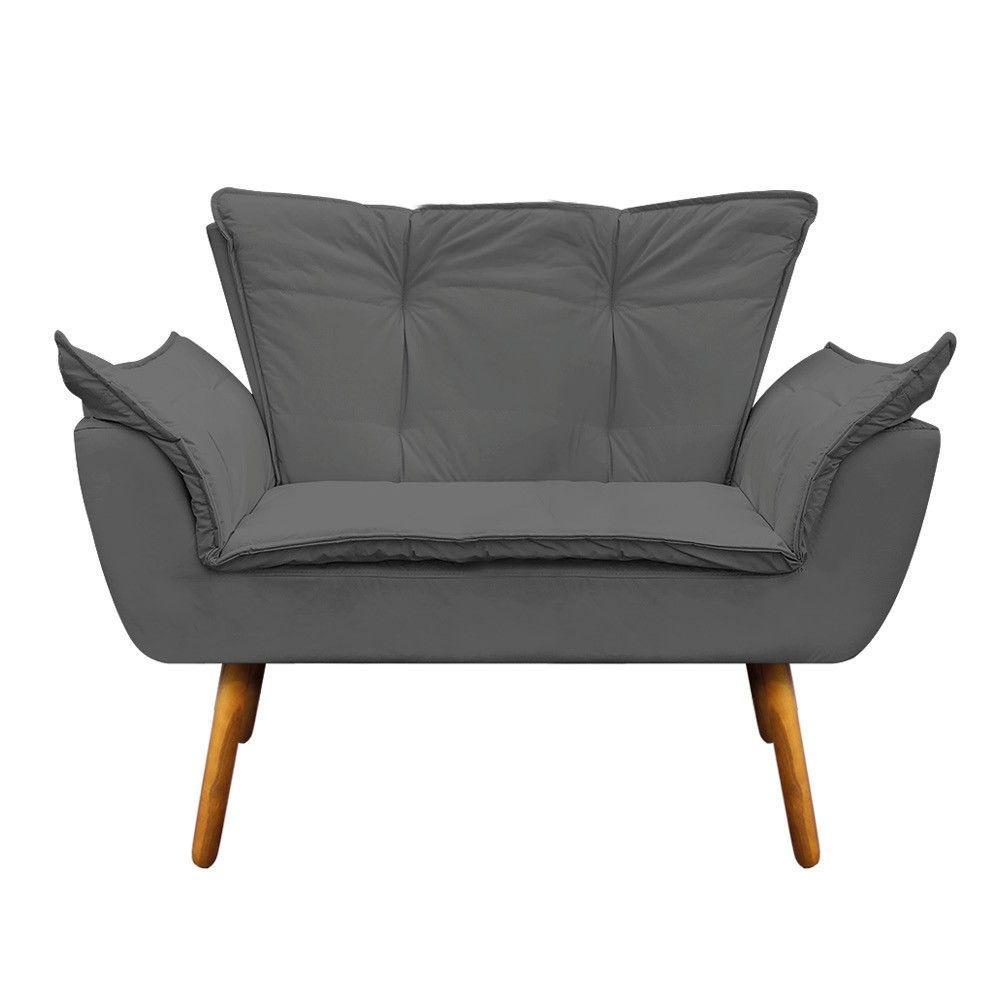 Kit Namoradeira e 2 Poltronas Opala Corino Pé Palito D´rossi - 5