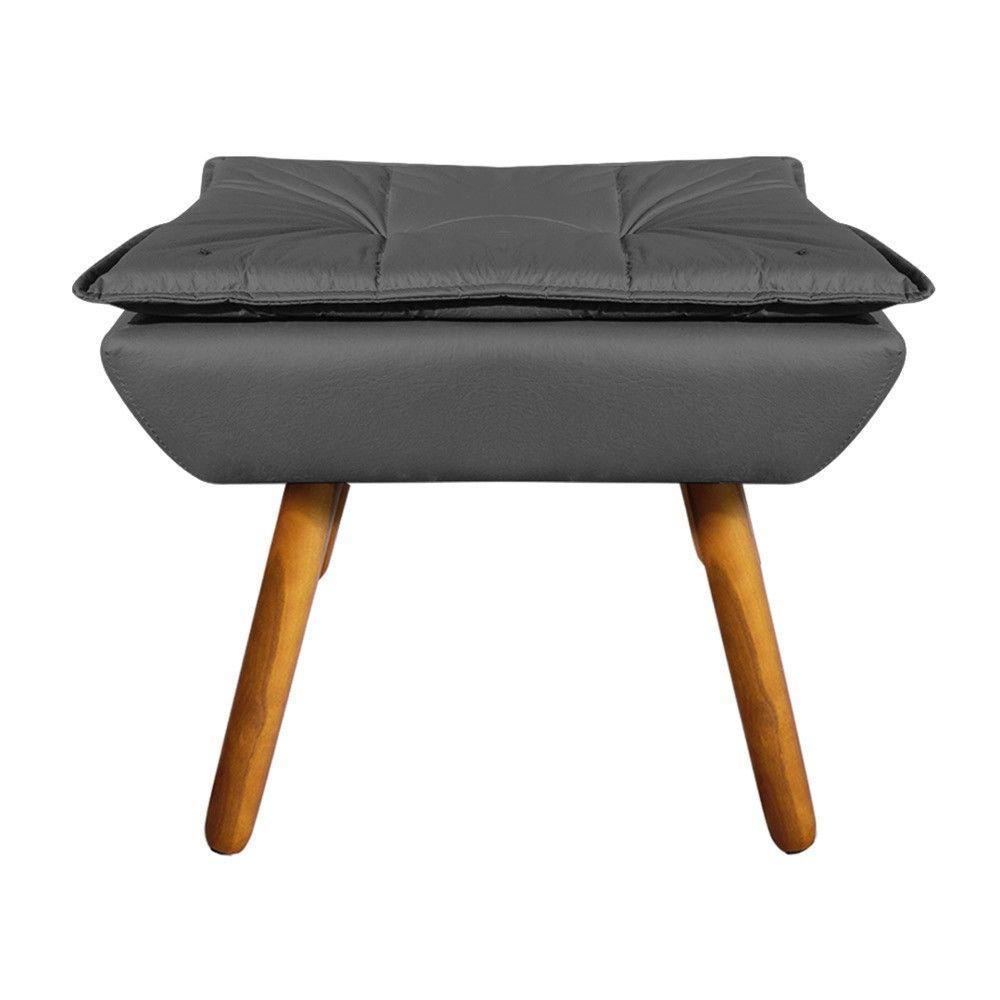 Kit Poltrona Opala com Puff Pés Palito Castanho D´rossi - 6