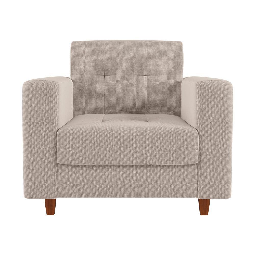 Poltrona Arezzo Linho Castanho A27 Areia - 3