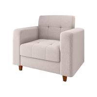 Poltrona Arezzo Linho Castanho A27 Areia - 5