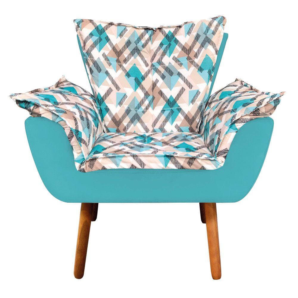 Kit 01 Namoradeira 02 Poltronas e 02 Puffs Opala Composê - 5