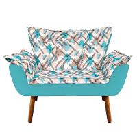 Kit 01 Namoradeira 02 Poltronas e 02 Puffs Opala Composê - 9