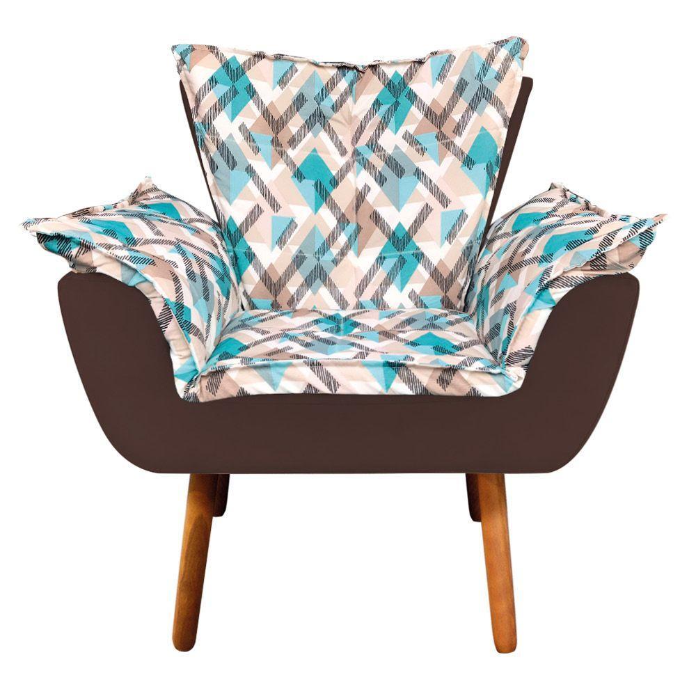 Kit 01 Namoradeira 02 Poltronas e 02 Puffs Opala Composê - 5