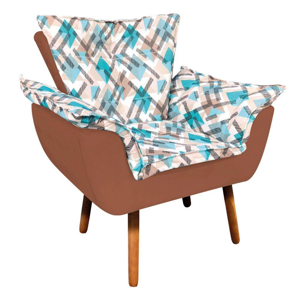 Kit 01 Namoradeira 02 Poltronas e 02 Puffs Opala Composê - 6