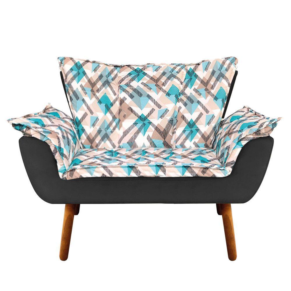 Kit 01 Namoradeira 02 Poltronas e 02 Puffs Opala Composê - 9