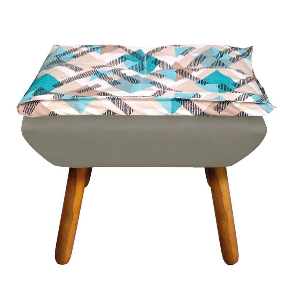 Kit 01 Namoradeira 02 Poltronas e 02 Puffs Opala Composê - 3