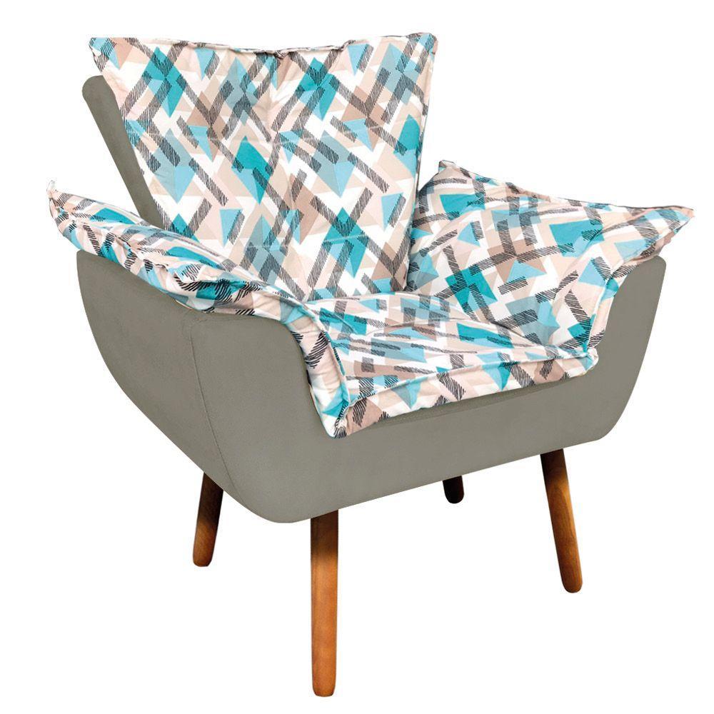 Kit 01 Namoradeira 02 Poltronas e 02 Puffs Opala Composê - 8