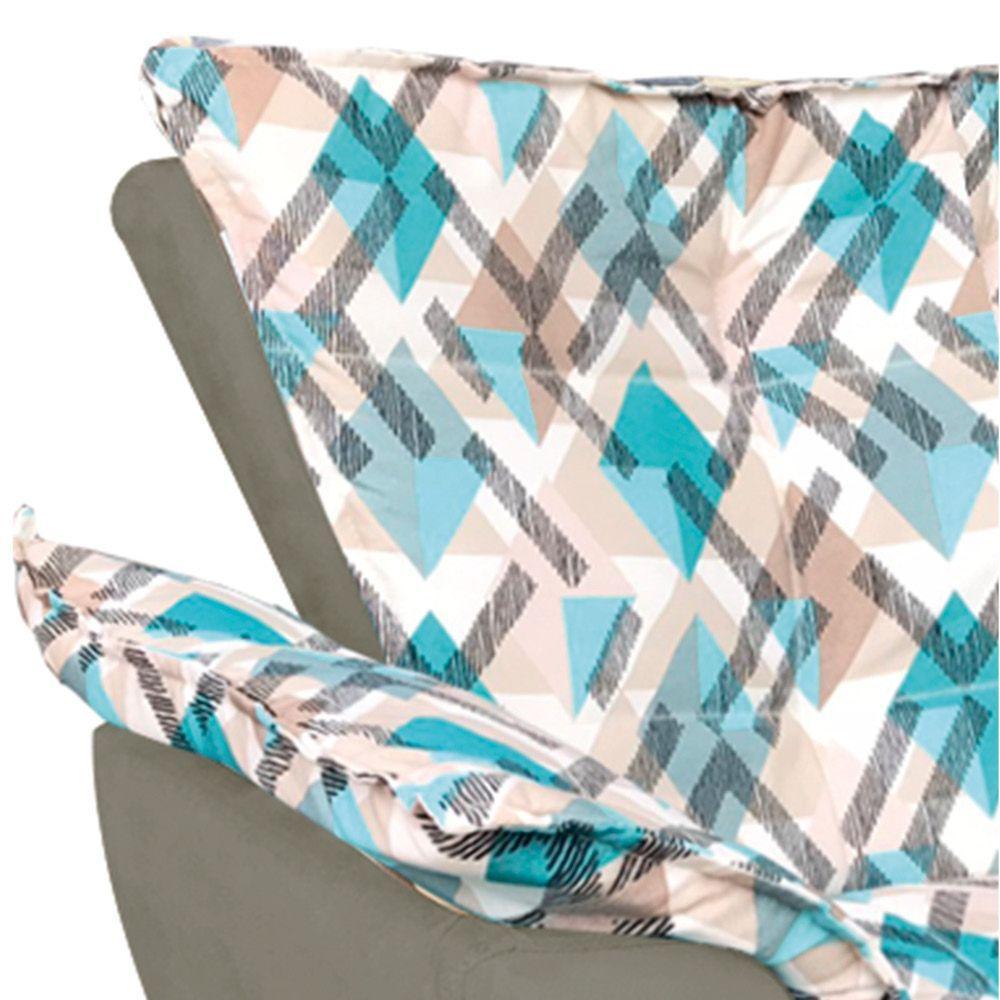 Kit 01 Namoradeira 02 Poltronas e 02 Puffs Opala Composê - 9