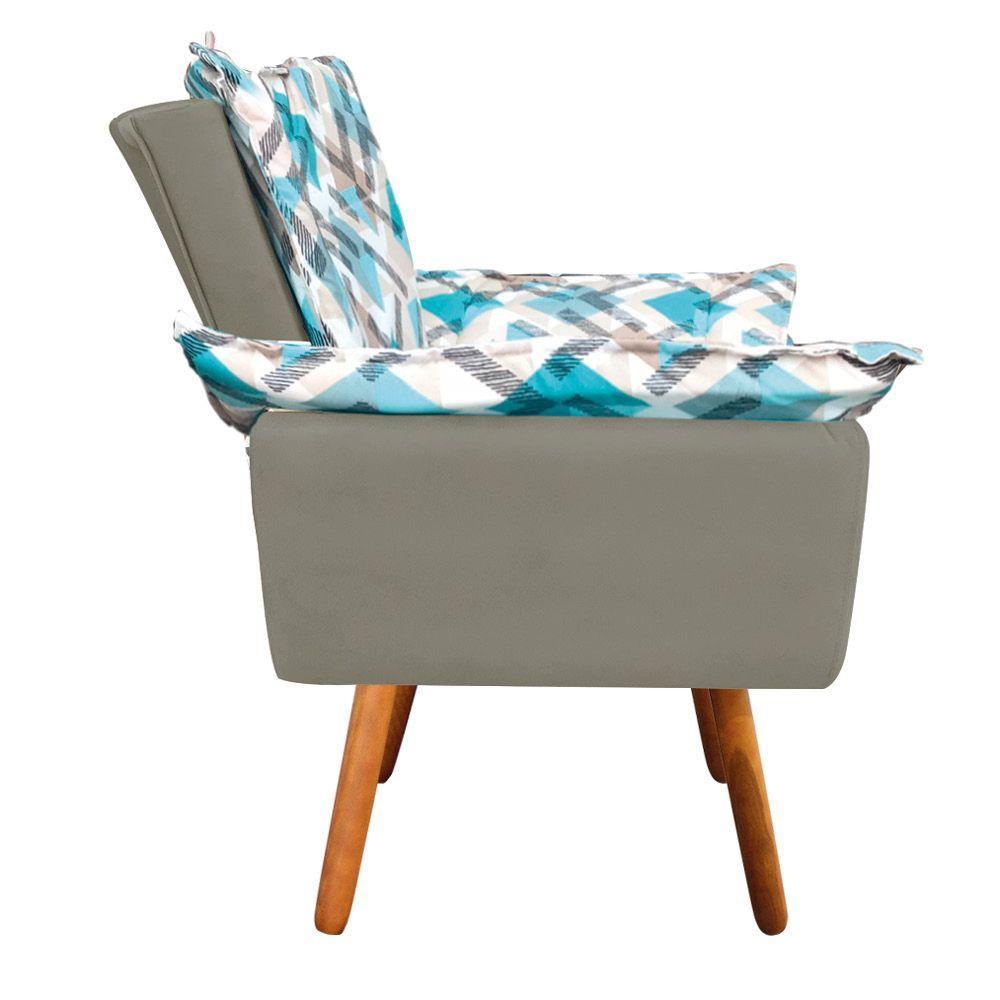 Kit 01 Namoradeira 02 Poltronas e 02 Puffs Opala Composê - 10