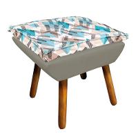 Kit 01 Namoradeira 02 Poltronas e 02 Puffs Opala Composê