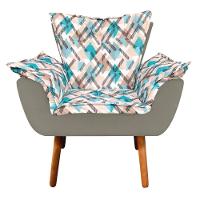 Kit 01 Namoradeira 02 Poltronas e 02 Puffs Opala Composê - 7