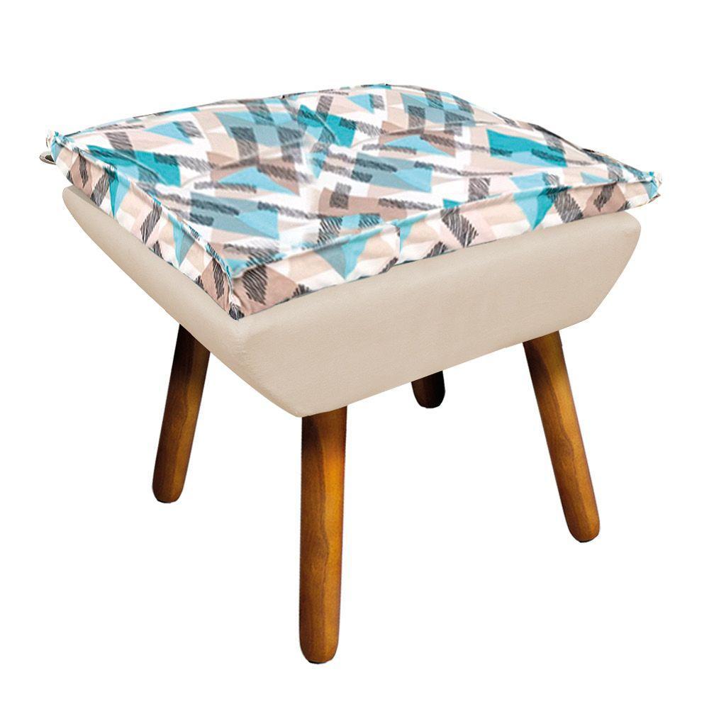 Kit 01 Namoradeira 02 Poltronas e 02 Puffs Opala Composê - 2