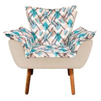 Kit 01 Namoradeira 02 Poltronas e 02 Puffs Opala Composê - 5