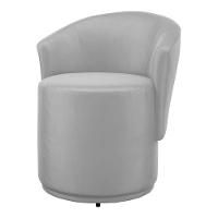 Poltrona Orgânica Living Mavi Fixa Veludo Cinza Claro - Desk Design - 7