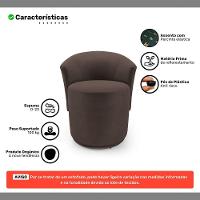 Kit 02 Poltronas Orgânicas Living Mavi Fixa Veludo Marrom - Desk Design - 3