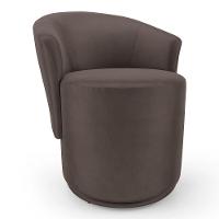 Kit 02 Poltronas Orgânicas Living Mavi Fixa Veludo Marrom - Desk Design - 7