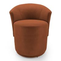 Poltrona Orgânica Living Mavi Fixa Veludo Terracota - Desk Design - 5