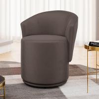 Poltrona Orgânica Living Mavi Fixa Veludo Marrom - Desk Design - 2