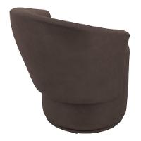 Poltrona Orgânica Living Mavi Fixa Veludo Marrom - Desk Design - 6