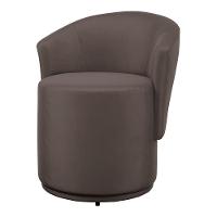 Poltrona Orgânica Living Mavi Fixa Veludo Marrom - Desk Design - 7