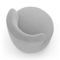 Kit 02 Poltronas Orgânicas Living Bob Com 01 Almofada Cinza Claro - Abmaza - 5