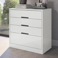 Comoda 4 Gavetas 02 Mesas De Cabeceira 2 Gavetas S82224 Kappesberg Branco - 2