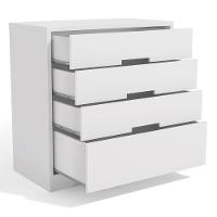 Comoda 4 Gavetas 02 Mesas De Cabeceira 2 Gavetas S82224 Kappesberg Branco - 7