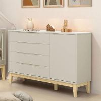 Cômoda Com Porta Classic Elfe Areia Acetinado Natural - Reller - 3