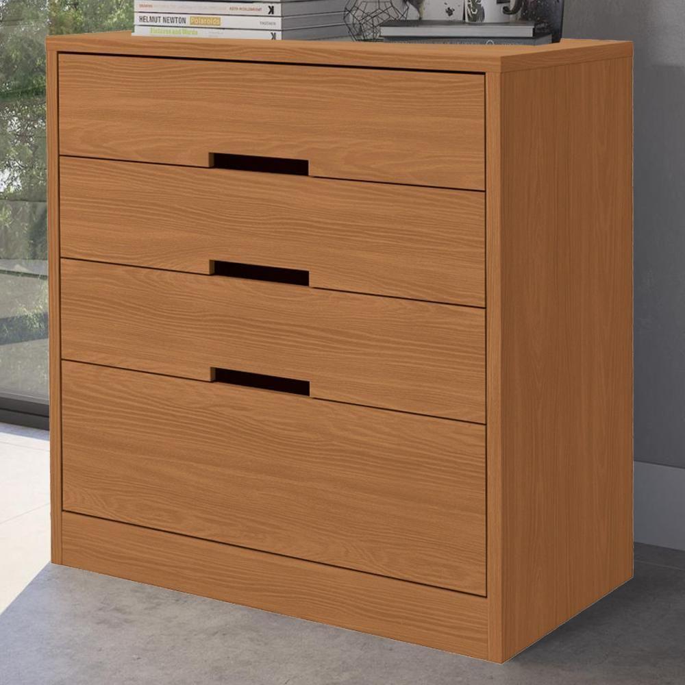 Comoda 4 Gavetas 02 Mesas De Cabeceira 2 Gavetas S82224 Kappesberg Canela - 2