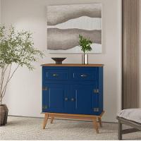 Balcão Buffet Aparador 2 Portas 2 Gavetas New Veneza Azul Petróleo - 2